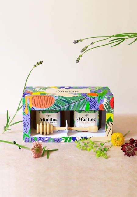 coffret gourmand 2 miels martine